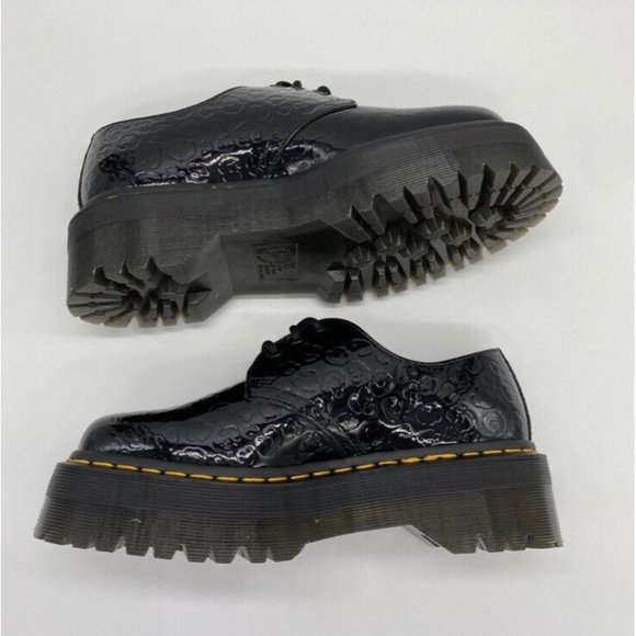 Dr Martens 1461 Leopard Emboss Patent Leather Platform Shoes Women’s 7 Men’s 6 - Picture 7 of 10